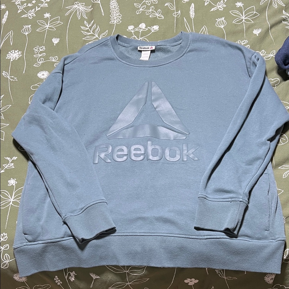 Reebok Women's Blue Logo Sweatshirt